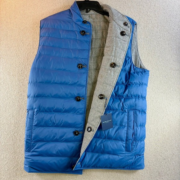 Peter Millar Other - NWT Peter Millar Collection Mens M Blue Quilted Vest Reversible FLAWED READ DESC